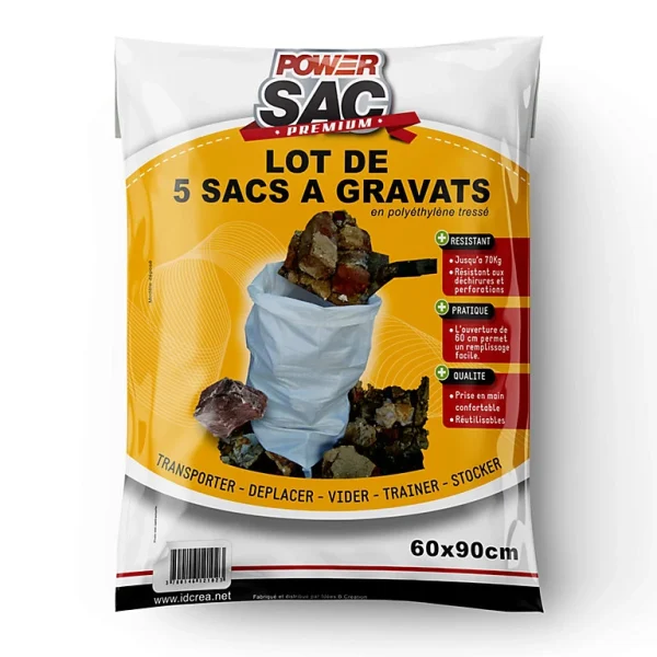 à prix imbattables Castorama 5 Sacs à Gravats Polypro 70L 1