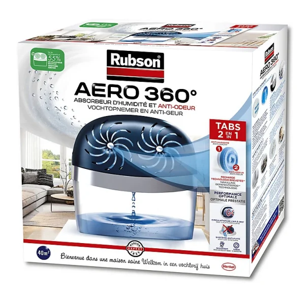 Castorama Absorbeur D’humidité Rubson Aero 360° 40m² excellents soldes 1