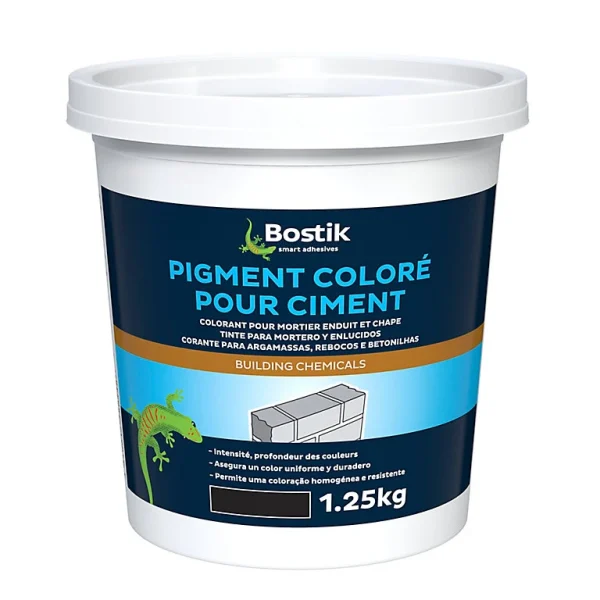 Castorama Colorant Bostik Pigment Coloré Pour Ciment, Mortier, Enduit Et Chape Noir 1,25kg soldes pas cher 1