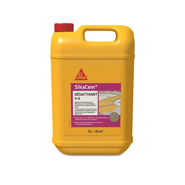 Castorama Désactivant De Surface Aspect Gravillons Lavés Pour Sols Extérieurs Sika SikaCem Désactivant 4-6 5L boutiqued pas cher 1