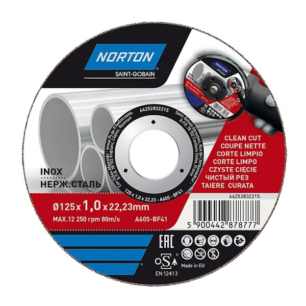 Castorama Disque De Coupe Métal/inox Norton 125x1x22,2 mm livraison la plus rapide 1