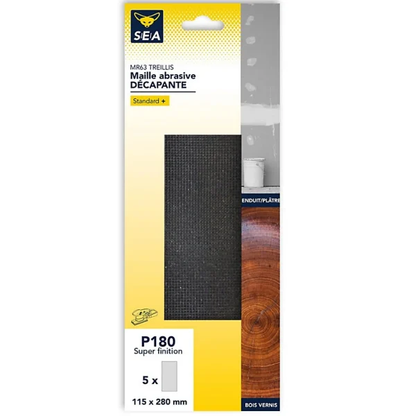 Castorama Maille Abrasive 115 X 280 Mm Grain 180, Lot De 2 outlet soldes 1