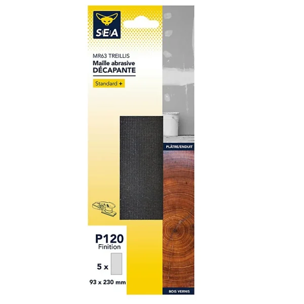 grande qualité Castorama Maille Abrasive 93 X 230 Mm Grain 120, Lot De 2 1