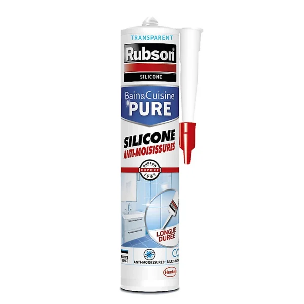 Castorama Mastic Rubson Bain&Cuisine Silicone Evite Les Moisissures Transparent Cartouche 280ml magasin 1