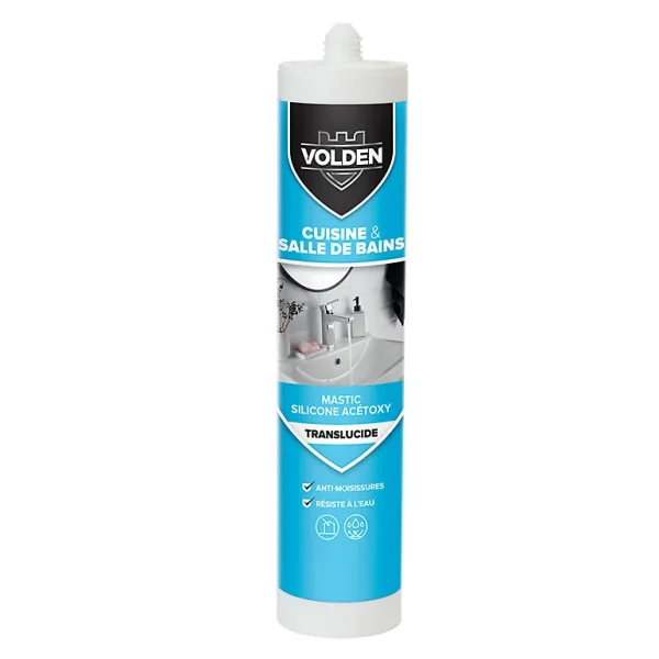 Castorama Mastic Silicone Acétoxy Cuisine Et Salle De Bain Volden Transparent 280ml achat pas cher 1