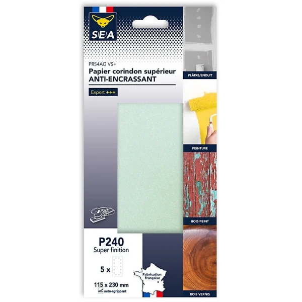 Castorama Papier Abrasif Anti-encrassant 115 X 230 Mm Grain 240, Lot De 5 Retour gratuit en magasin. 1