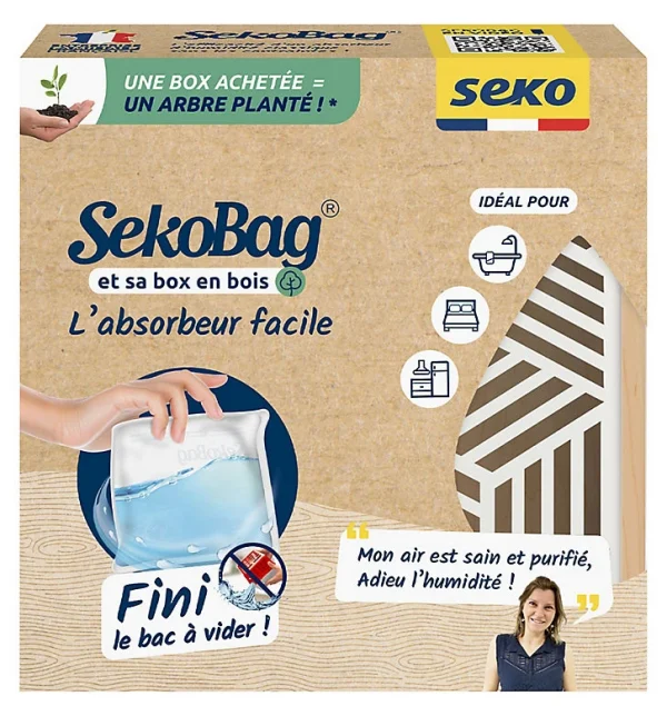 magasin pour Castorama Seko Box En Bois Flinga + 1 Sachet Absorbeur 150g 1